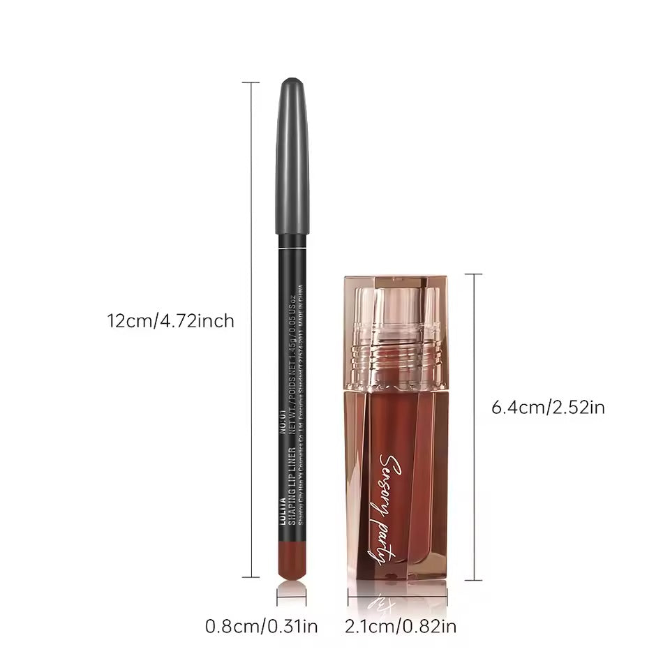 Combo Lèvres Parfaites – Crayon Sculptant + Gloss Brillant Longue Tenue